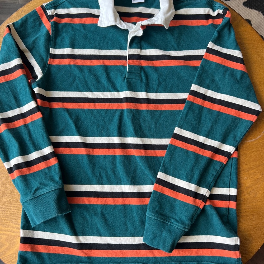 Striped Long Sleeve Rugby Shirt
